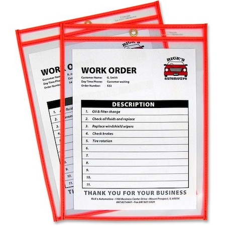 C-Line Products HOLDER, SHOPTICKET, 9X12, ORNG CLI43912